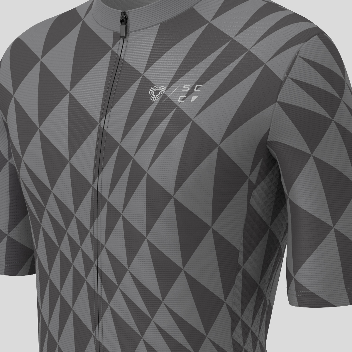Motivate Gradient Triangle Men's Cycling Jersey - Gray Black