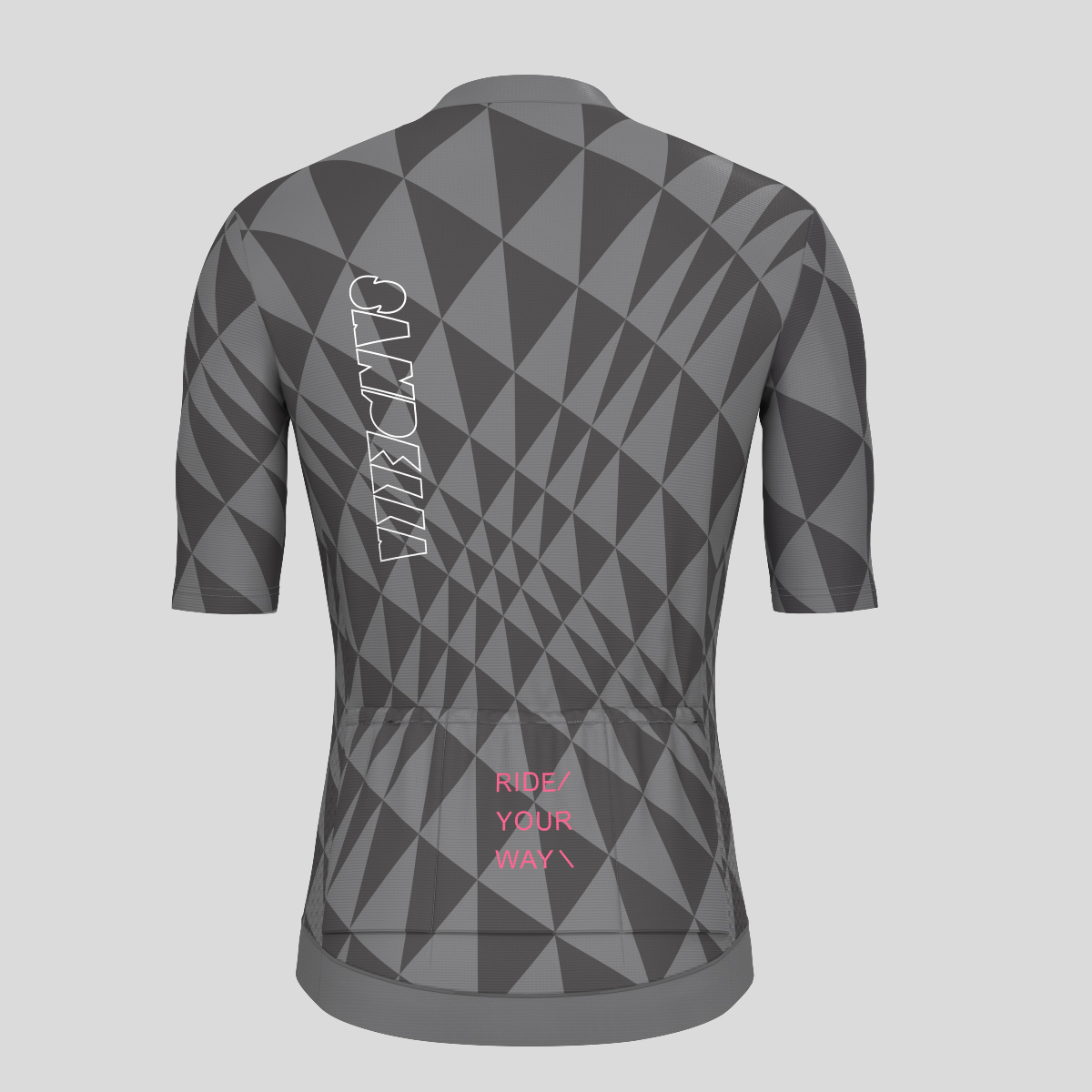 Motivate Gradient Triangle Men's Cycling Jersey - Gray Black