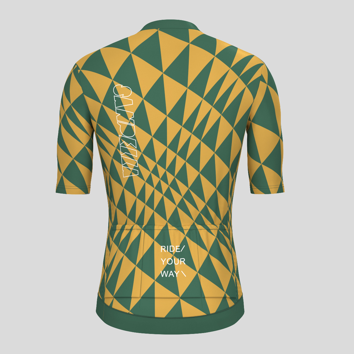 Motivate Gradient Triangle Men's Cycling Jersey - Green/Khaki