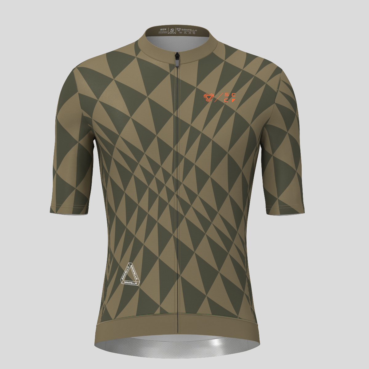 Motivate Gradient Triangle Men's Cycling Jersey - Olive Drab