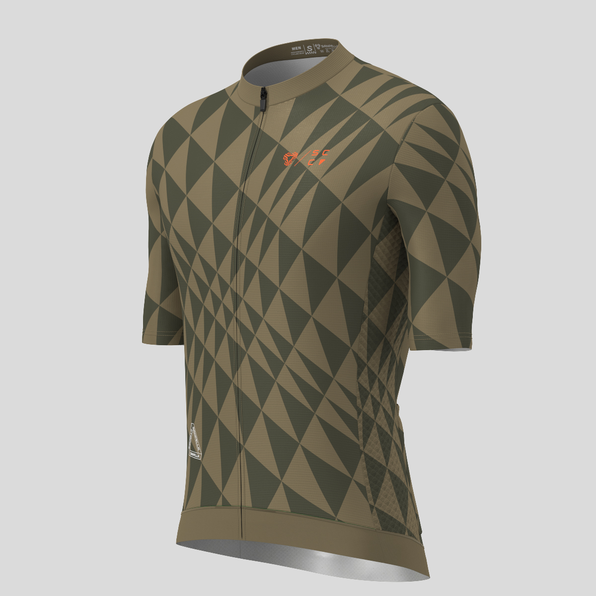 Motivate Gradient Triangle Men's Cycling Jersey - Olive Drab