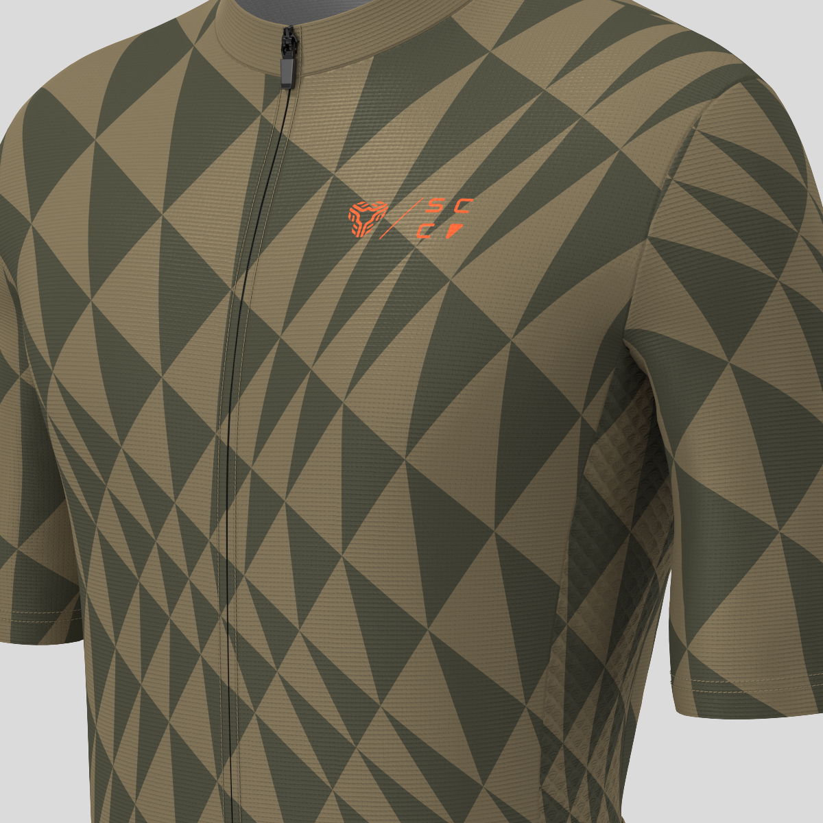 Motivate Gradient Triangle Men's Cycling Jersey - Olive Drab