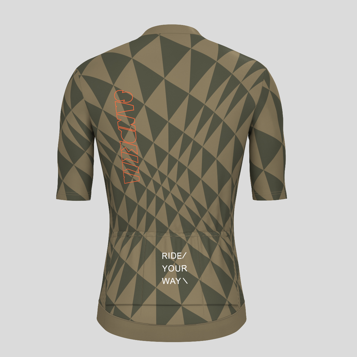 Motivate Gradient Triangle Men's Cycling Jersey - Olive Drab