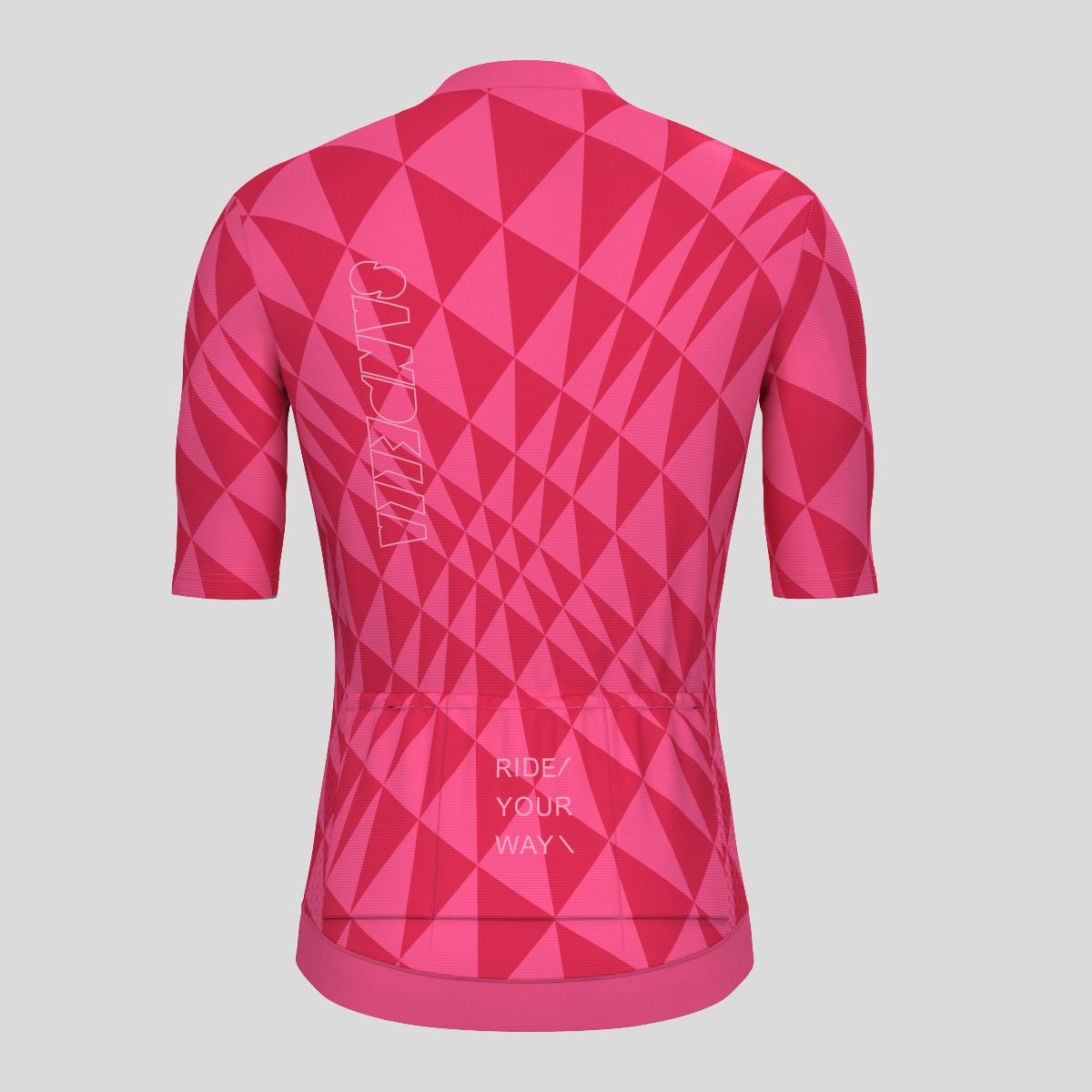 Motivate Gradient Triangle Men's Cycling Jersey - Punch/Red