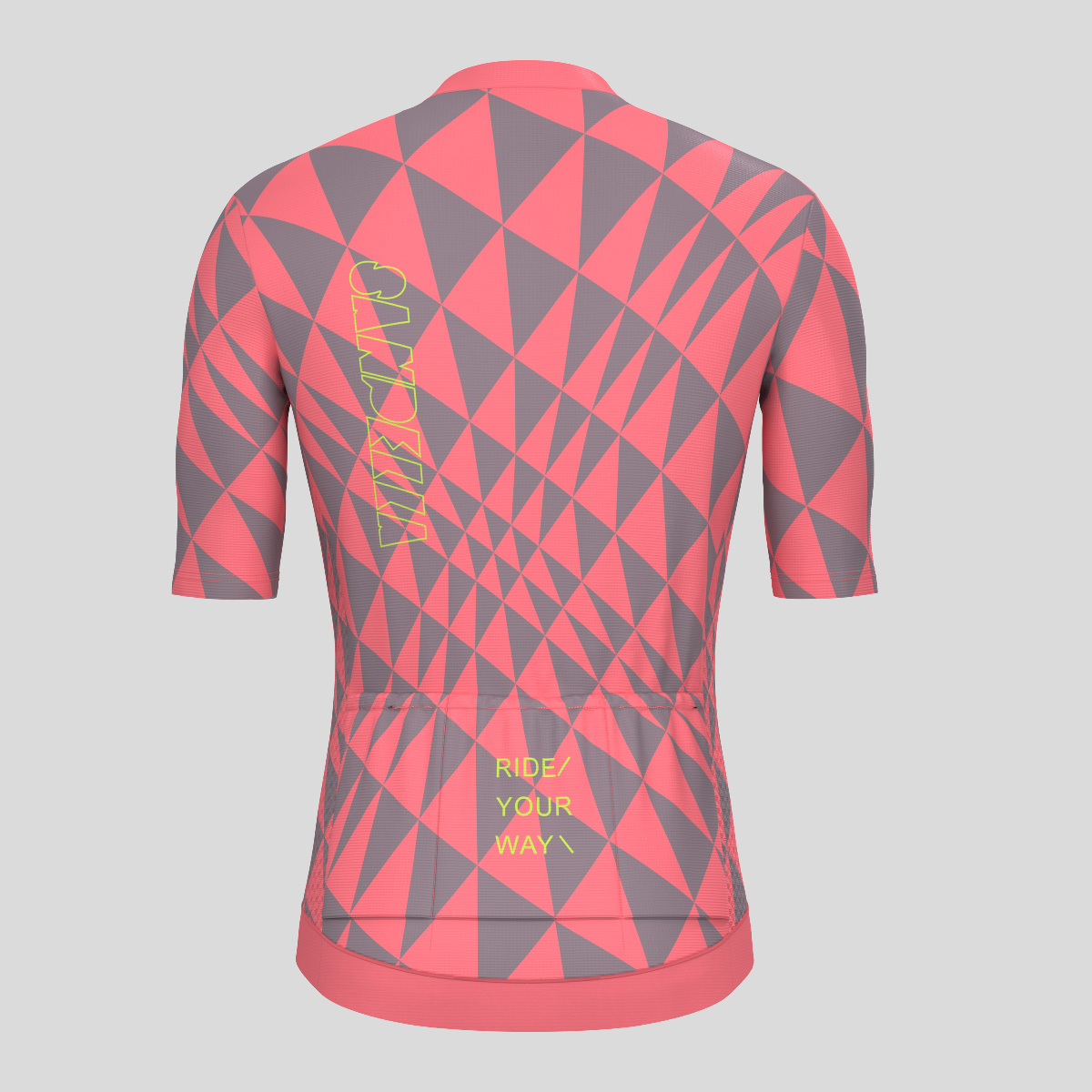 Motivate Gradient Triangle Men's Cycling Jersey - Red/Gray