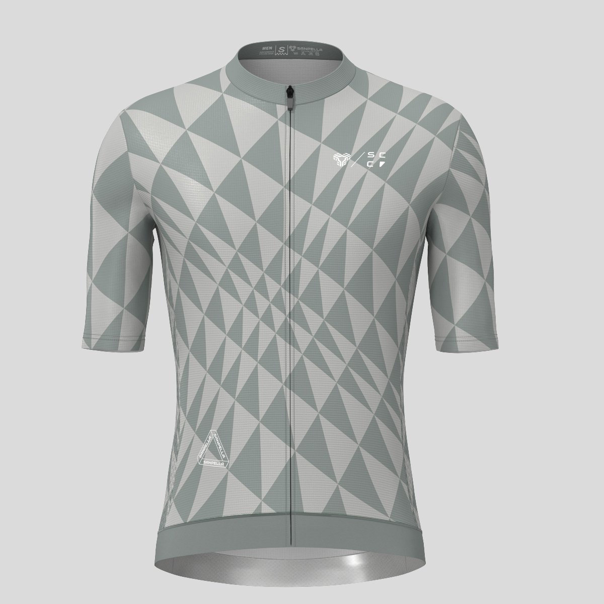 Motivate Gradient Triangle Men's Cycling Jersey - Slate Gray 