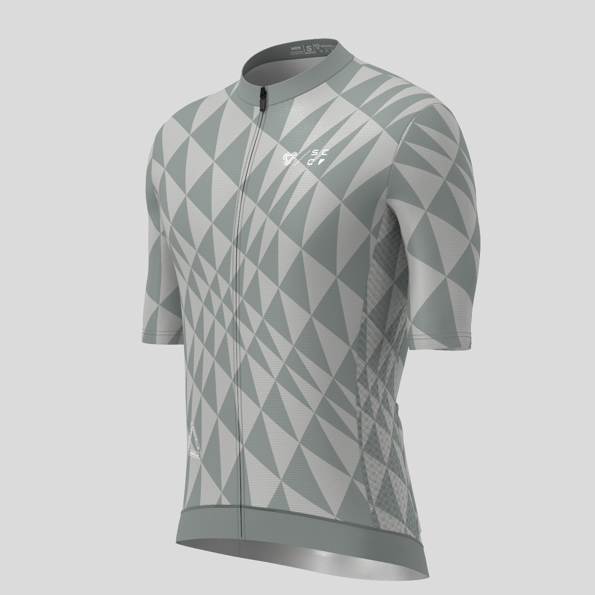 Motivate Gradient Triangle Men's Cycling Jersey - Slate Gray 