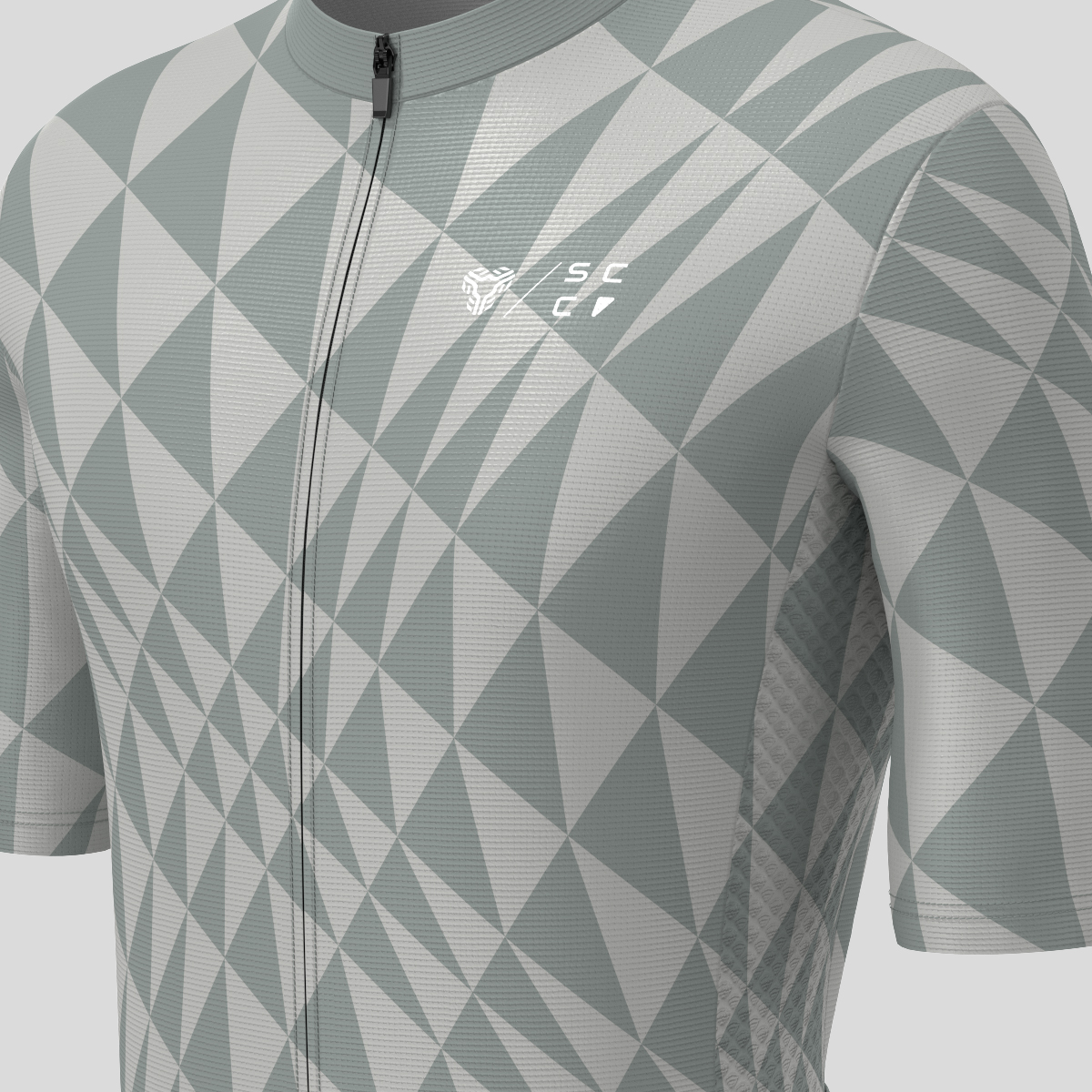Motivate Gradient Triangle Men's Cycling Jersey - Slate Gray 