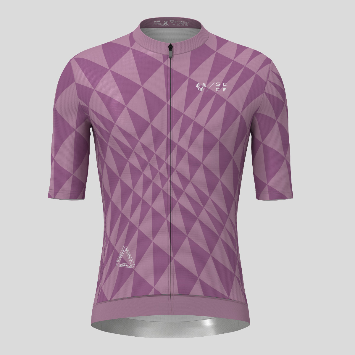 Motivate Gradient Triangle Men's Cycling Jersey - Smoked Purple