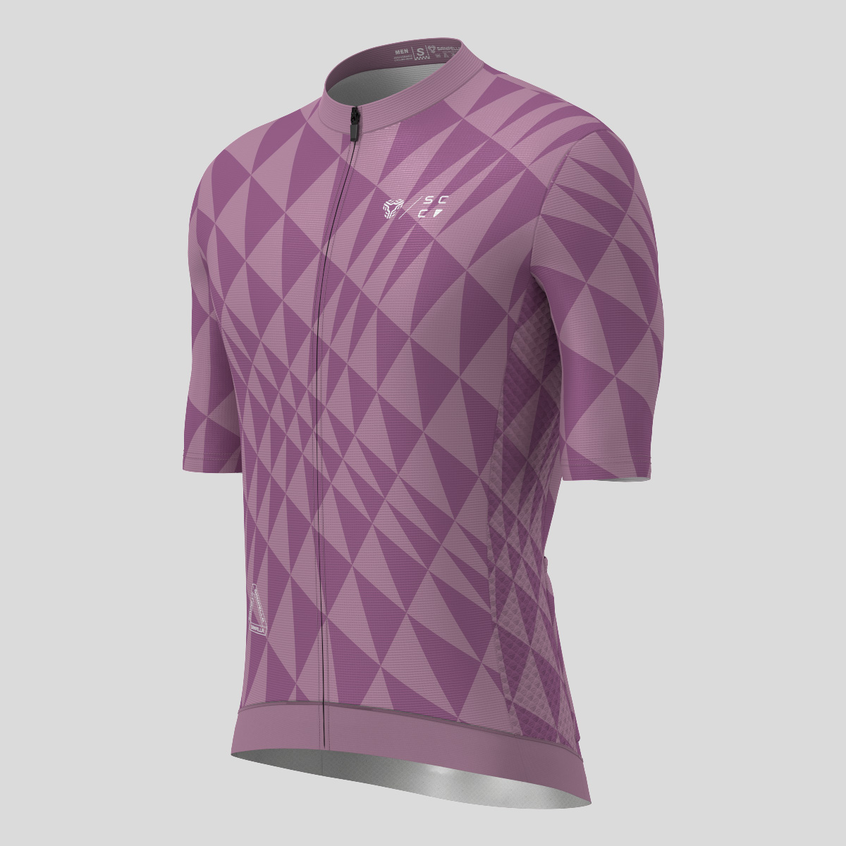 Motivate Gradient Triangle Men's Cycling Jersey - Smoked Purple