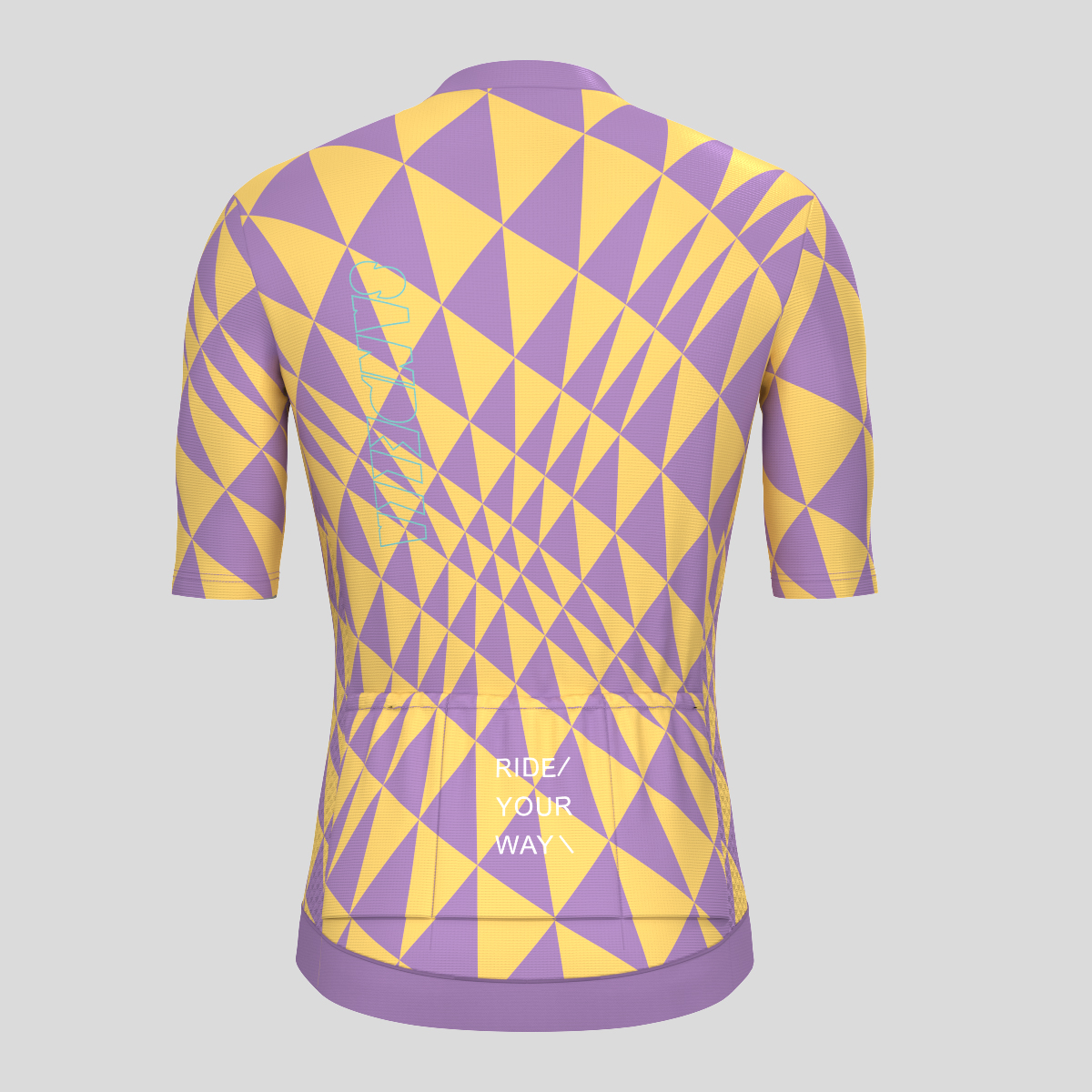 Motivate Gradient Triangle Men's Cycling Jersey - Yellow/Purple