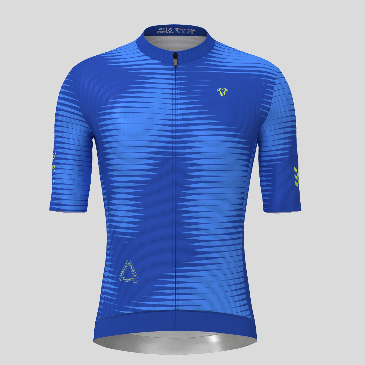 Men's Motivate Pro Stripes Cycling Jersey - Azure Blue
