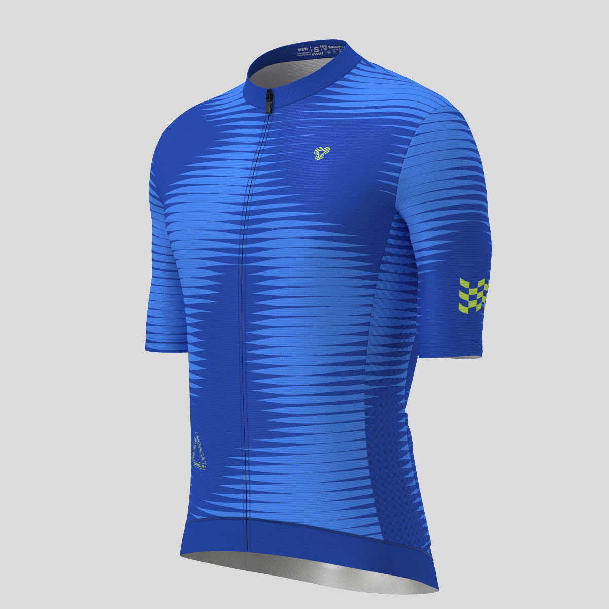 Men's Motivate Pro Stripes Cycling Jersey - Azure Blue