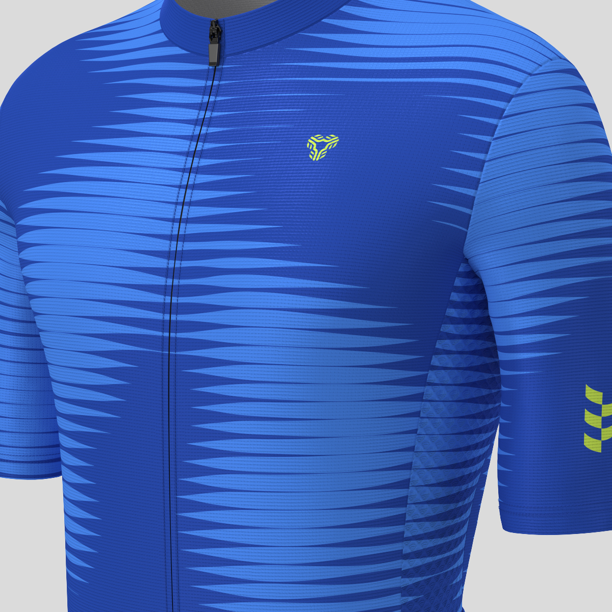 Men's Motivate Pro Stripes Cycling Jersey - Azure Blue