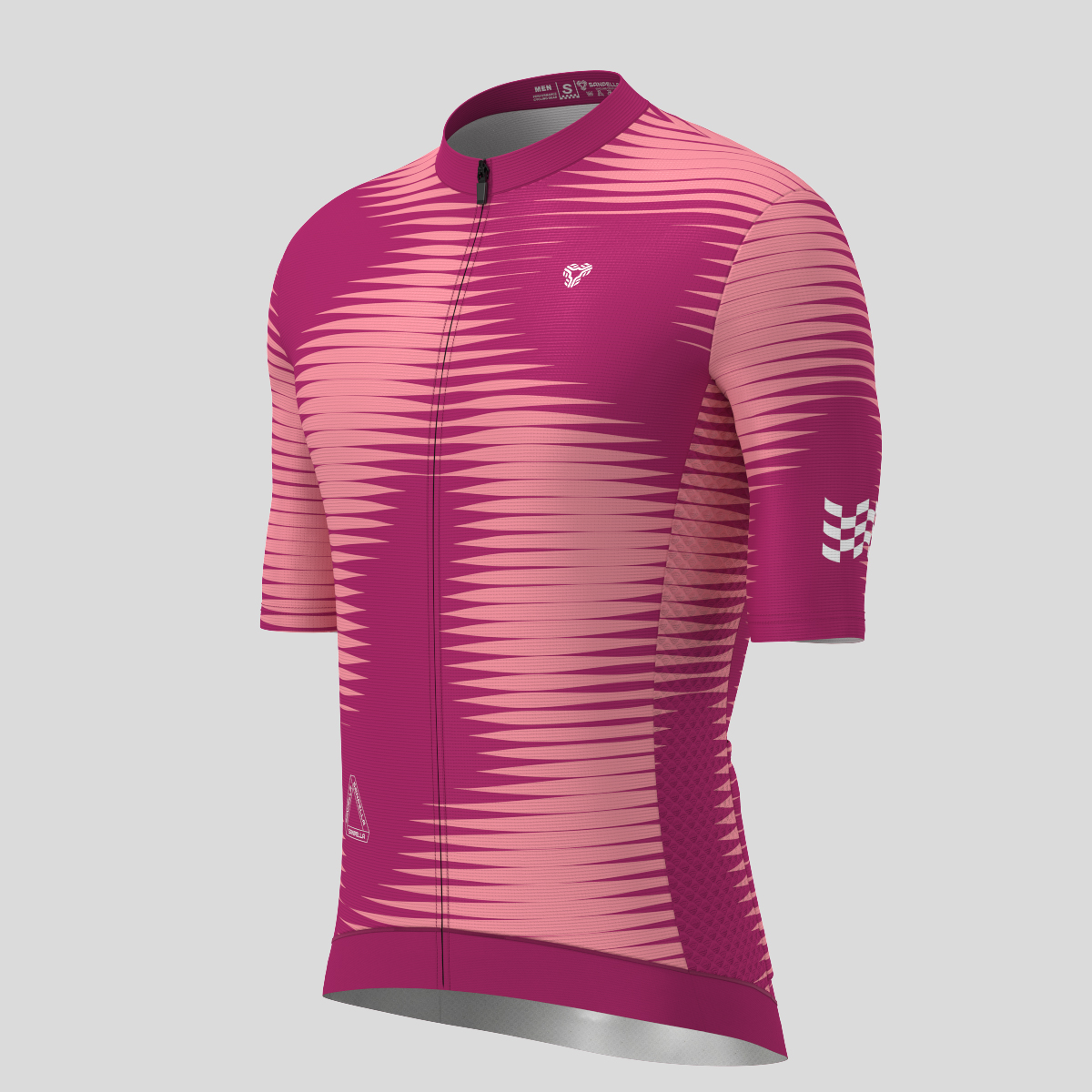 Men's Motivate Pro Stripes Cycling Jersey - Burgundy