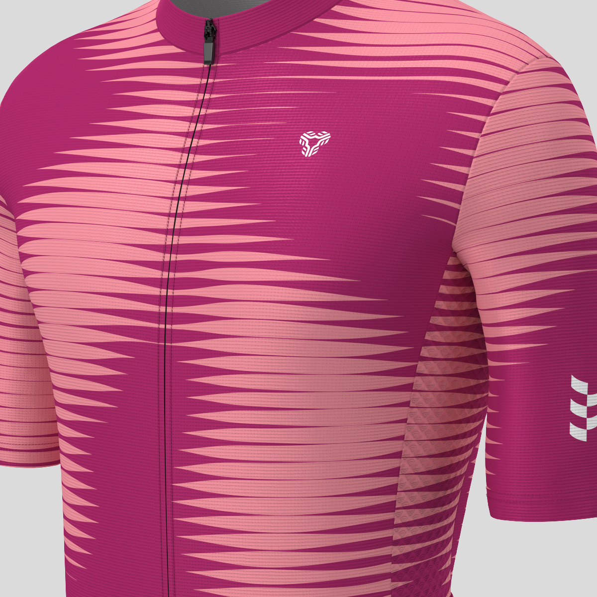 Men's Motivate Pro Stripes Cycling Jersey - Burgundy