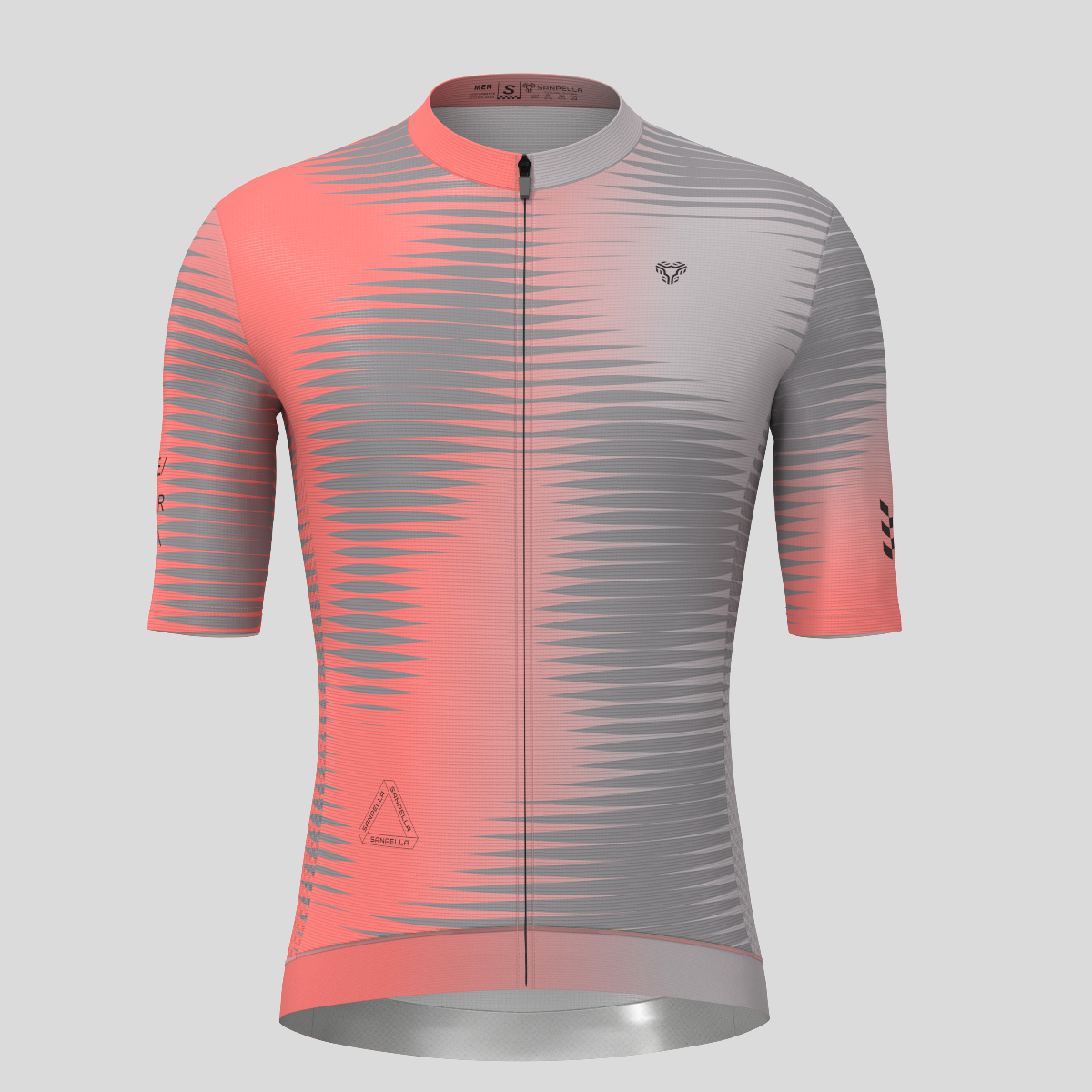 Motivate Pro Stripes Men's Cycling Jersey - Gradient Red-Gray