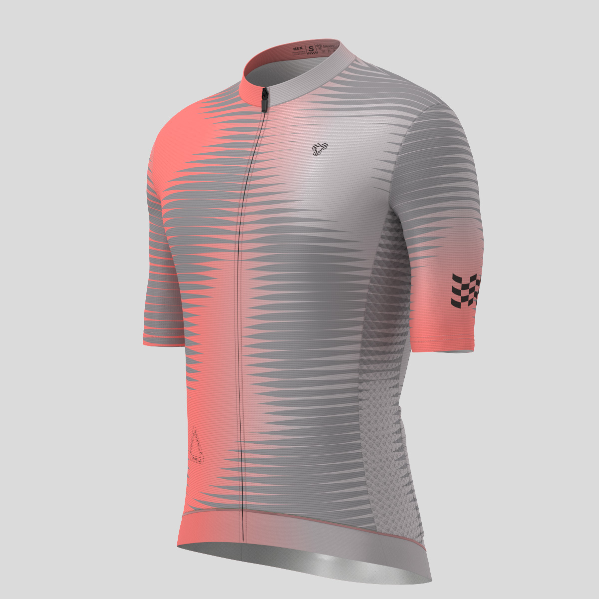 Motivate Pro Stripes Men's Cycling Jersey - Gradient Red-Gray