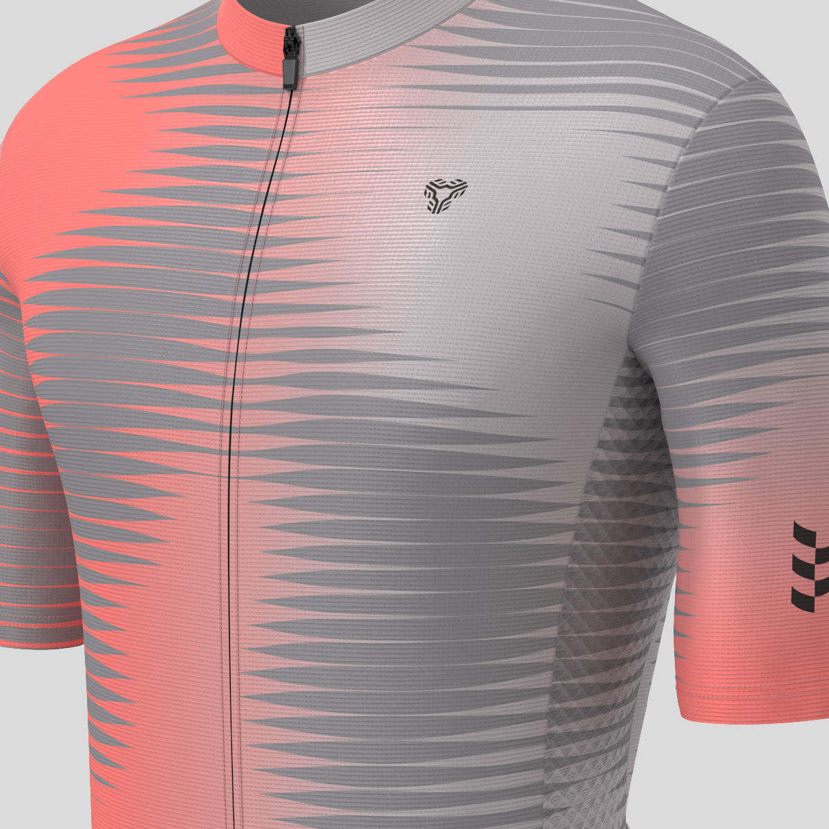 Motivate Pro Stripes Men's Cycling Jersey - Gradient Red-Gray