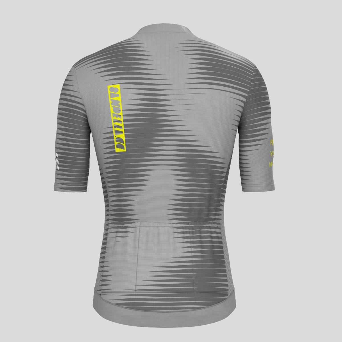 Men's Motivate Pro Stripes Cycling Jersey - Gray/Lime