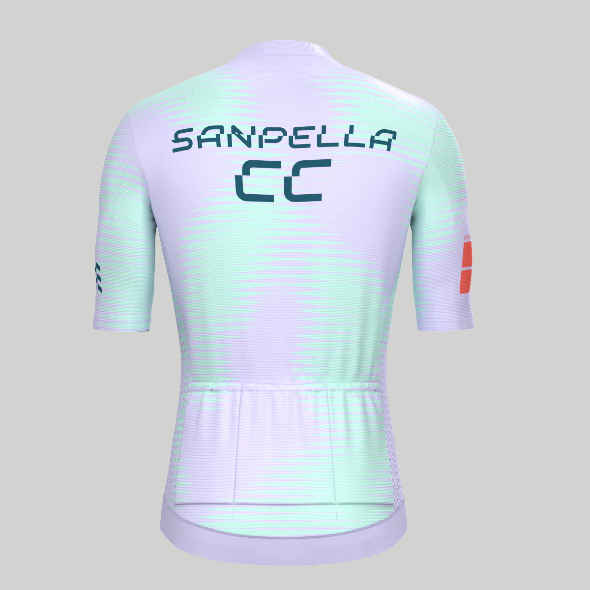 Motivate Pro Stripes Men's Cycling Jersey - Light Purple/Dark Green