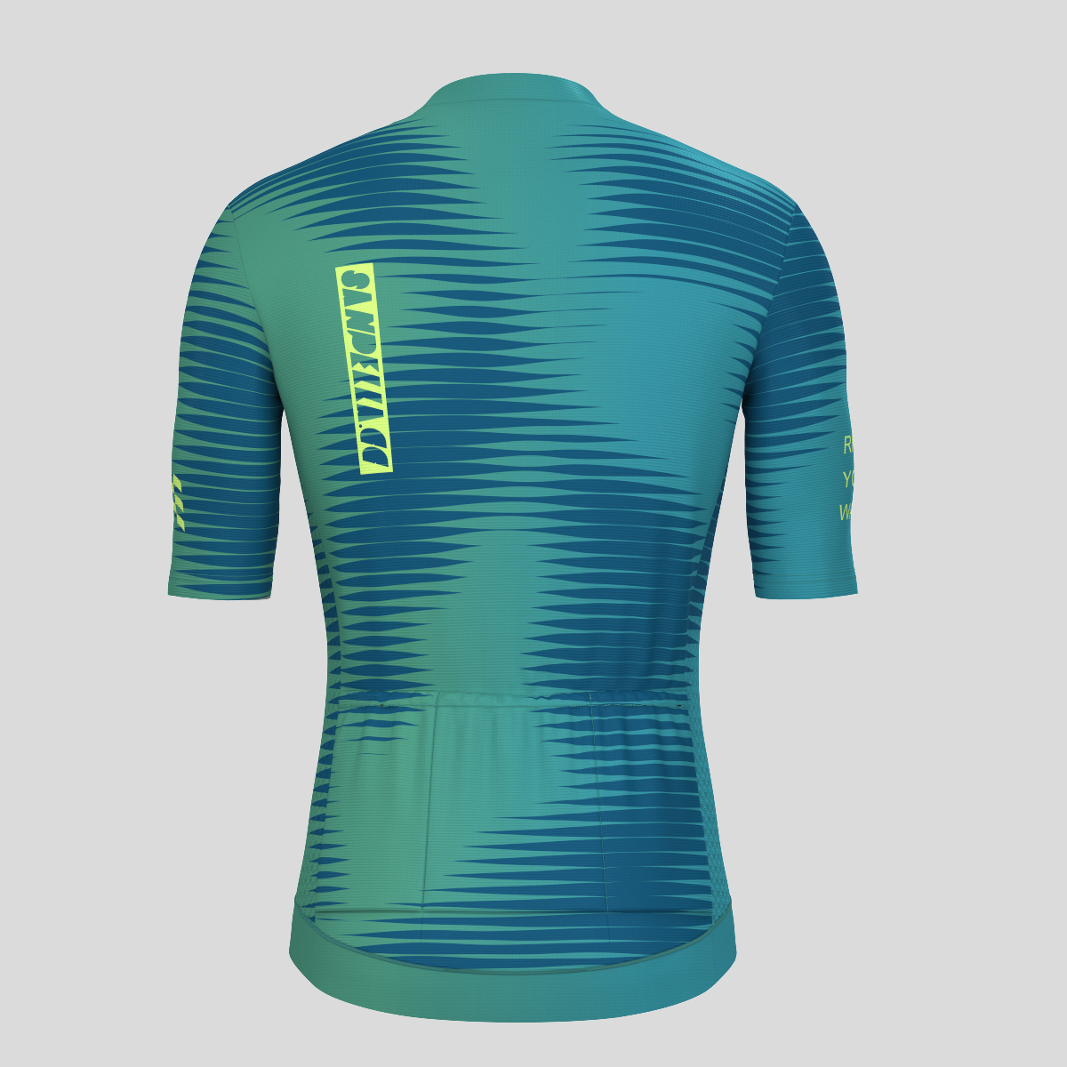 Men's Motivate Pro Stripes Cycling Jersey - Navy/Green