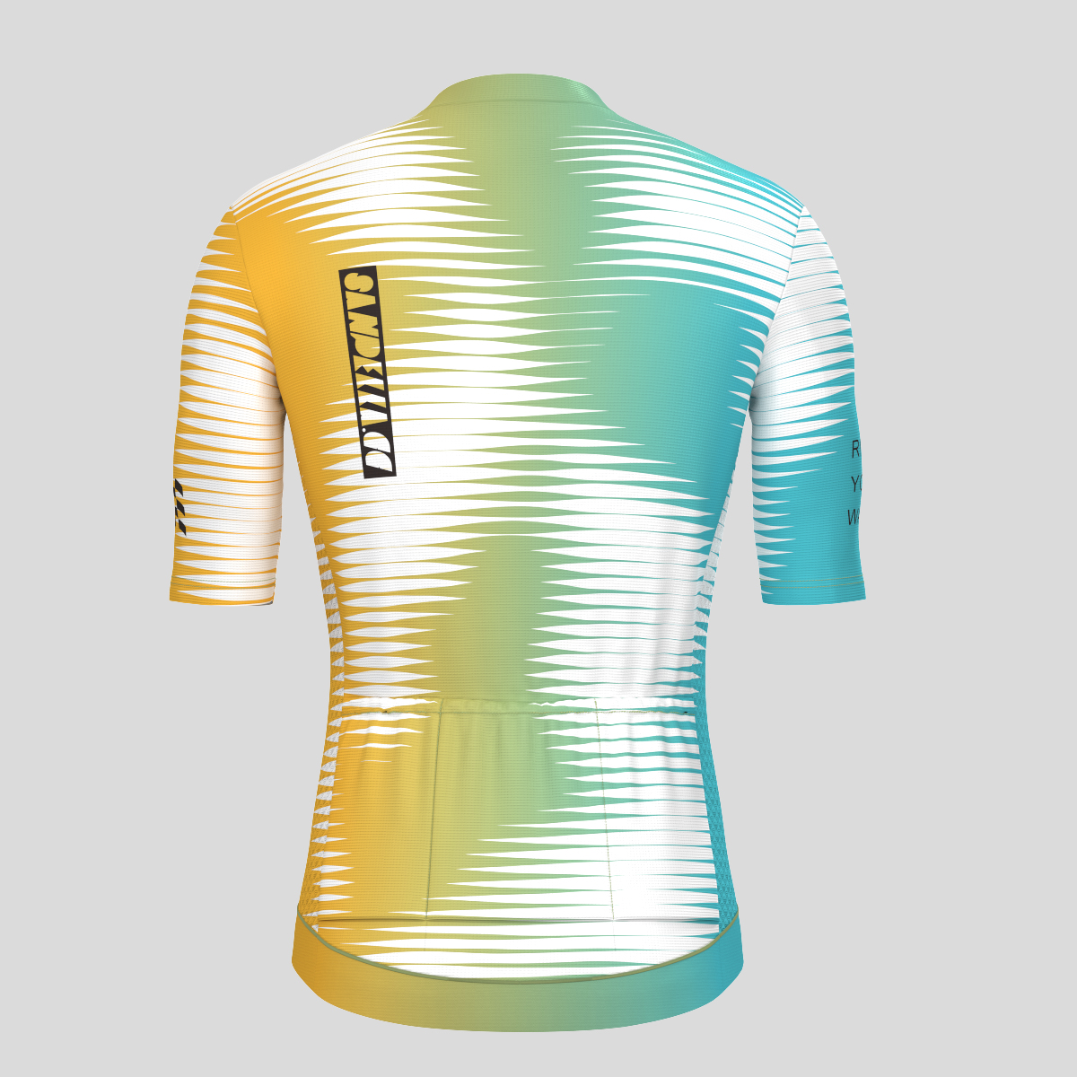 Men's Motivate Pro Stripes Cycling Jersey - Ocean/Orange