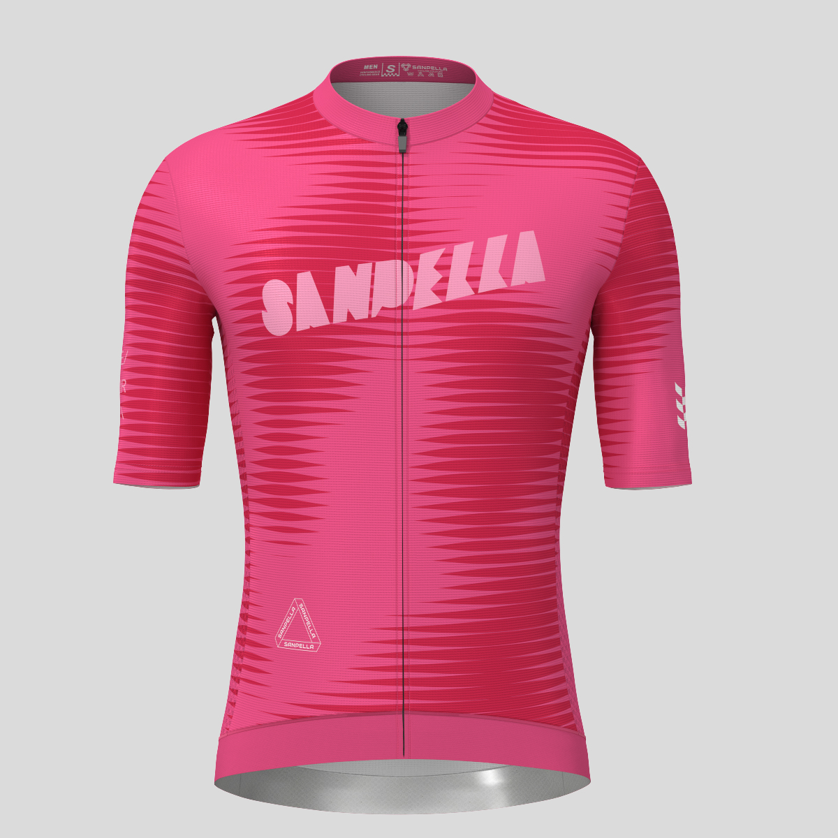 Men's Motivate Pro Stripes Cycling Jersey - Punch/Red 