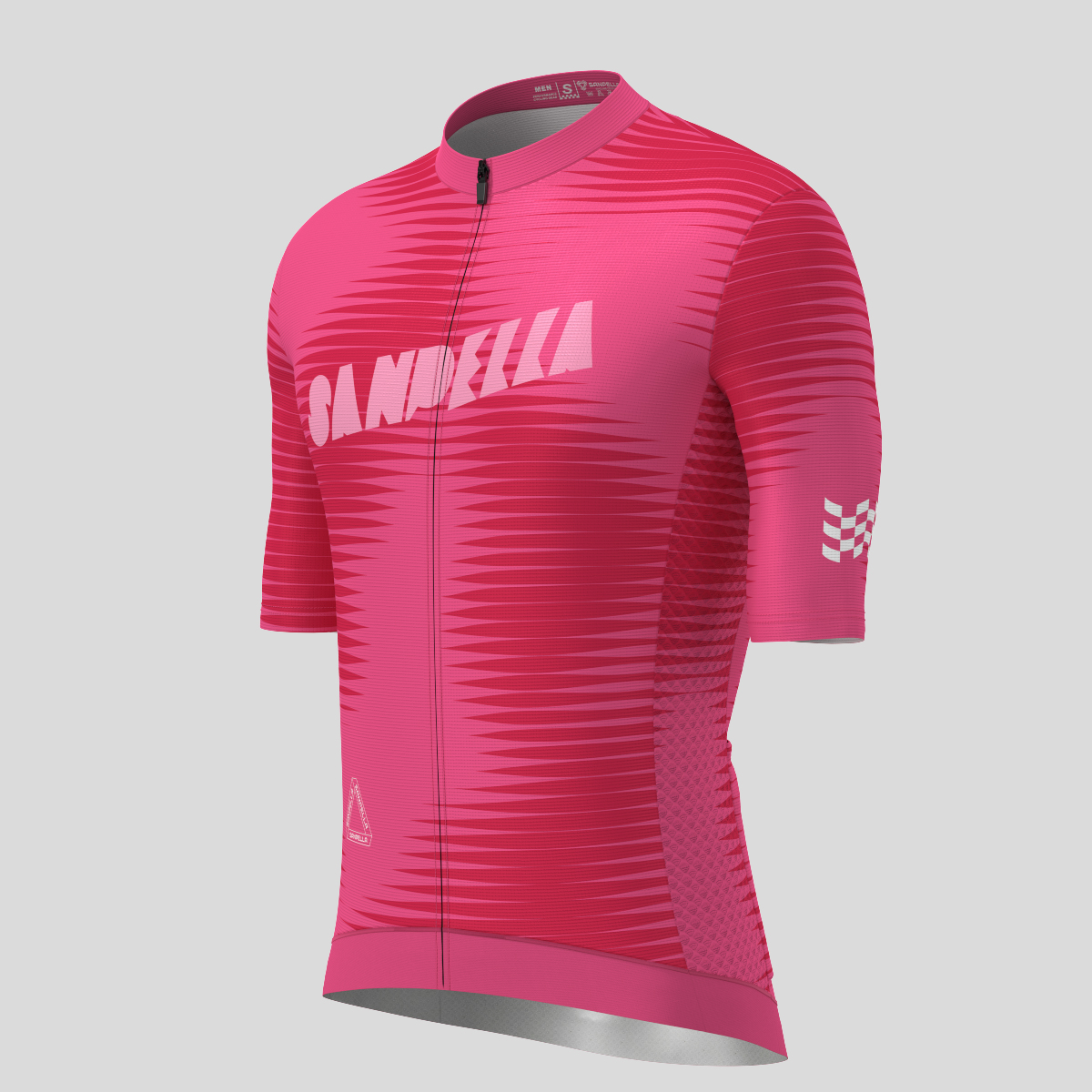 Men's Motivate Pro Stripes Cycling Jersey - Punch/Red 