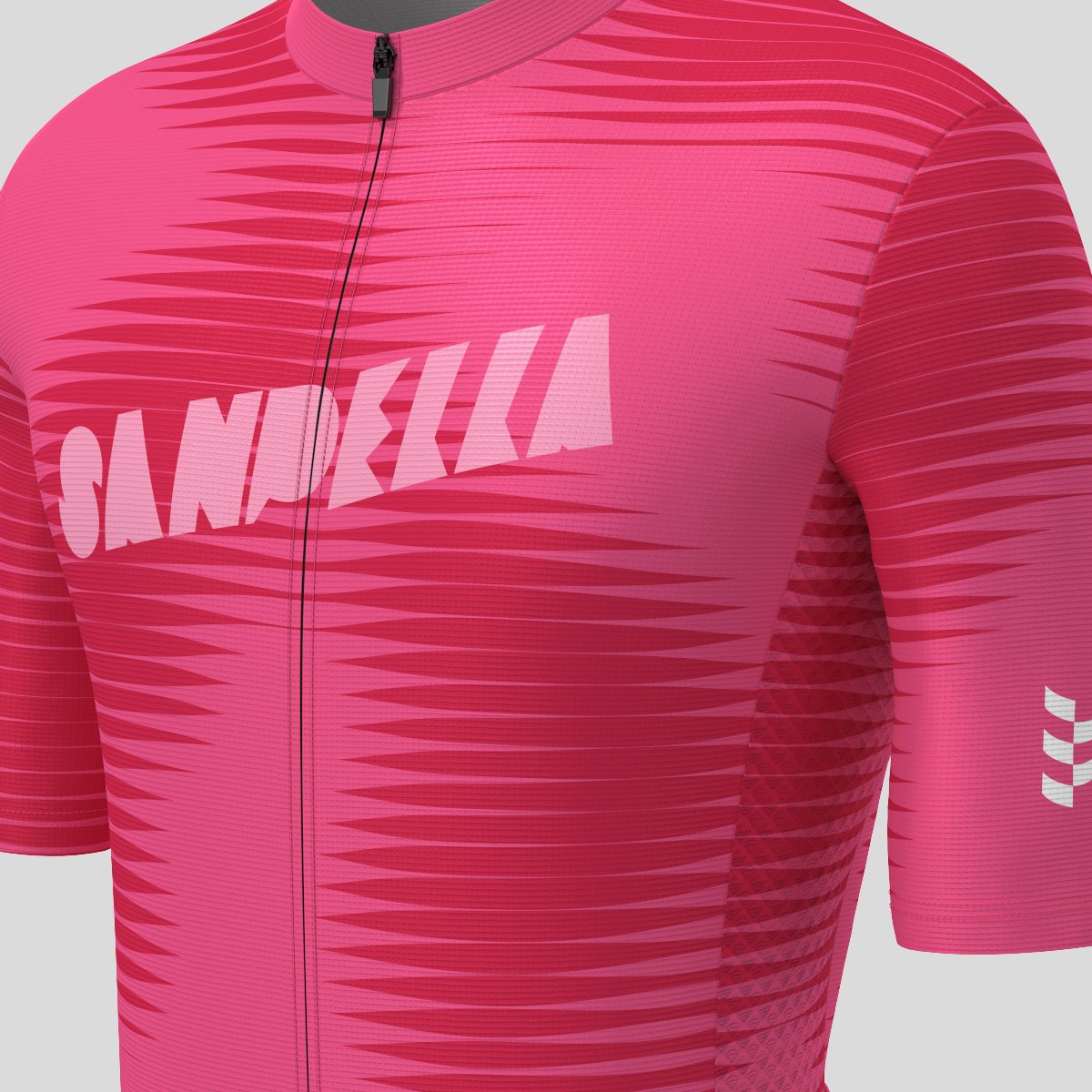 Men's Motivate Pro Stripes Cycling Jersey - Punch/Red 