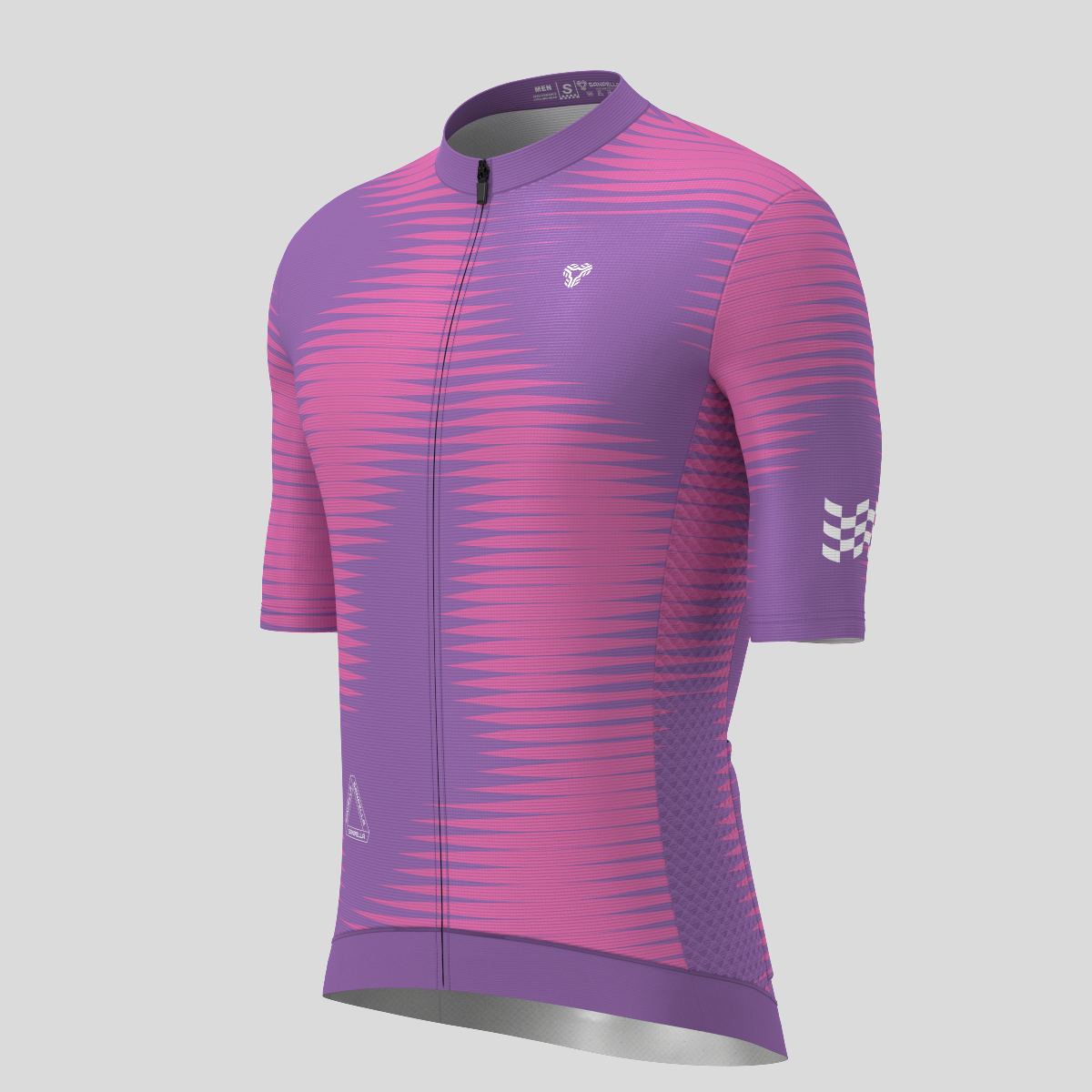 Men's Motivate Pro Stripes Cycling Jersey - Purple Red