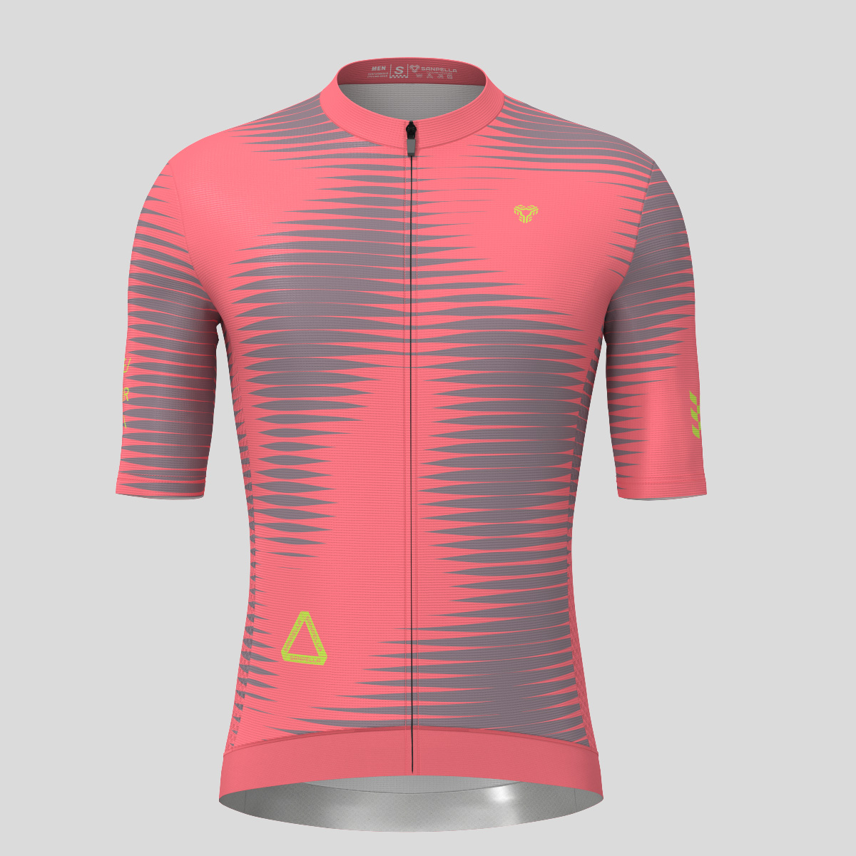Motivate Pro Stripes Men's Cycling Jersey - Red/Gray 