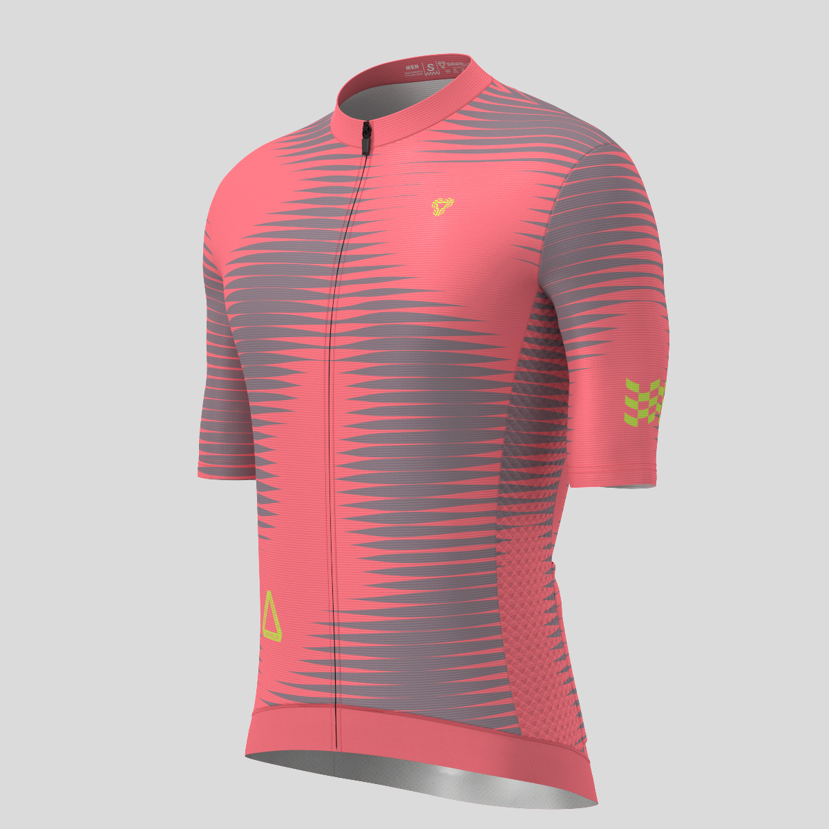 Motivate Pro Stripes Men's Cycling Jersey - Red/Gray 