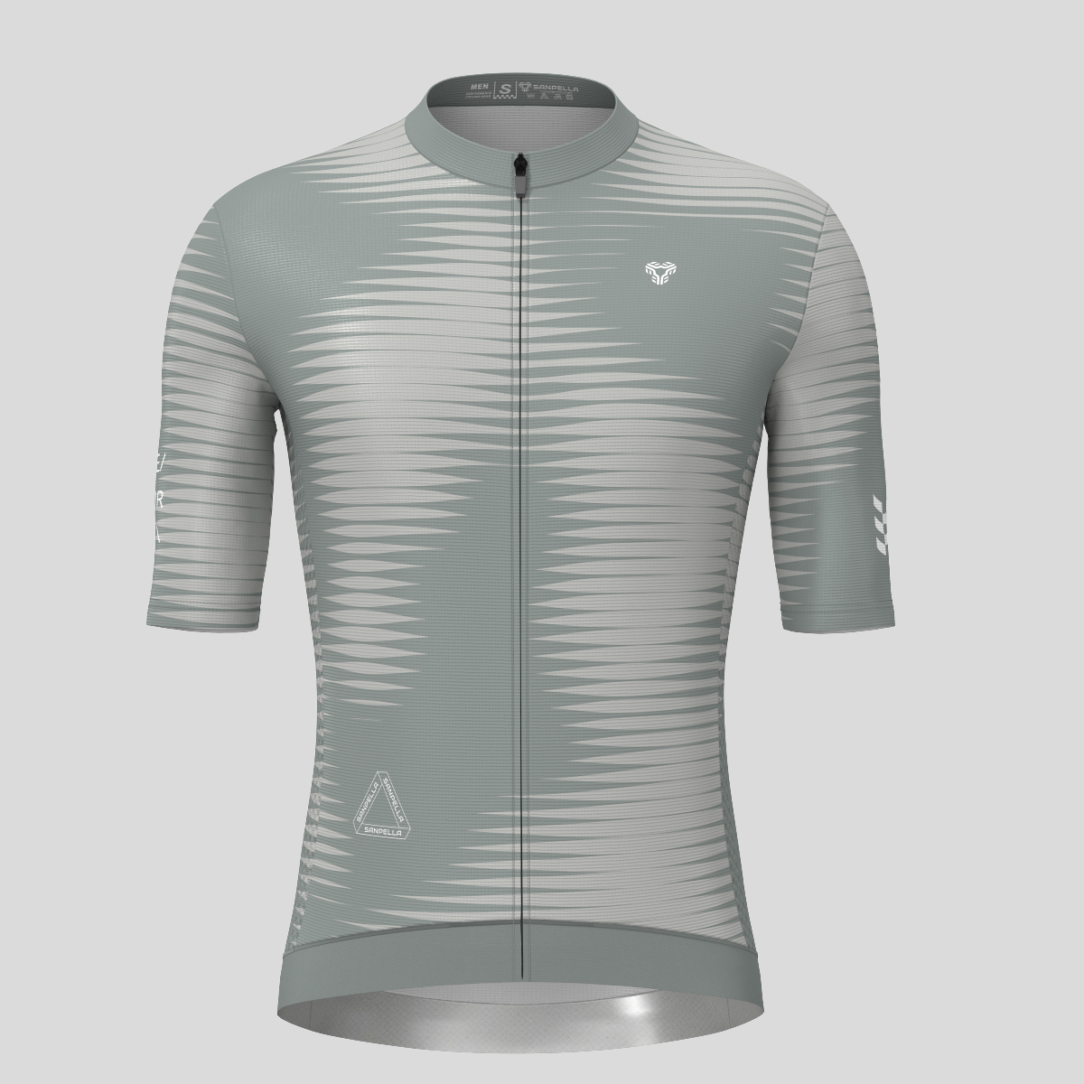 Men's Motivate Pro Stripes Cycling Jersey - Slate Gray