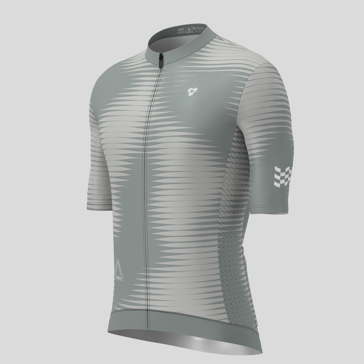 Men's Motivate Pro Stripes Cycling Jersey - Slate Gray