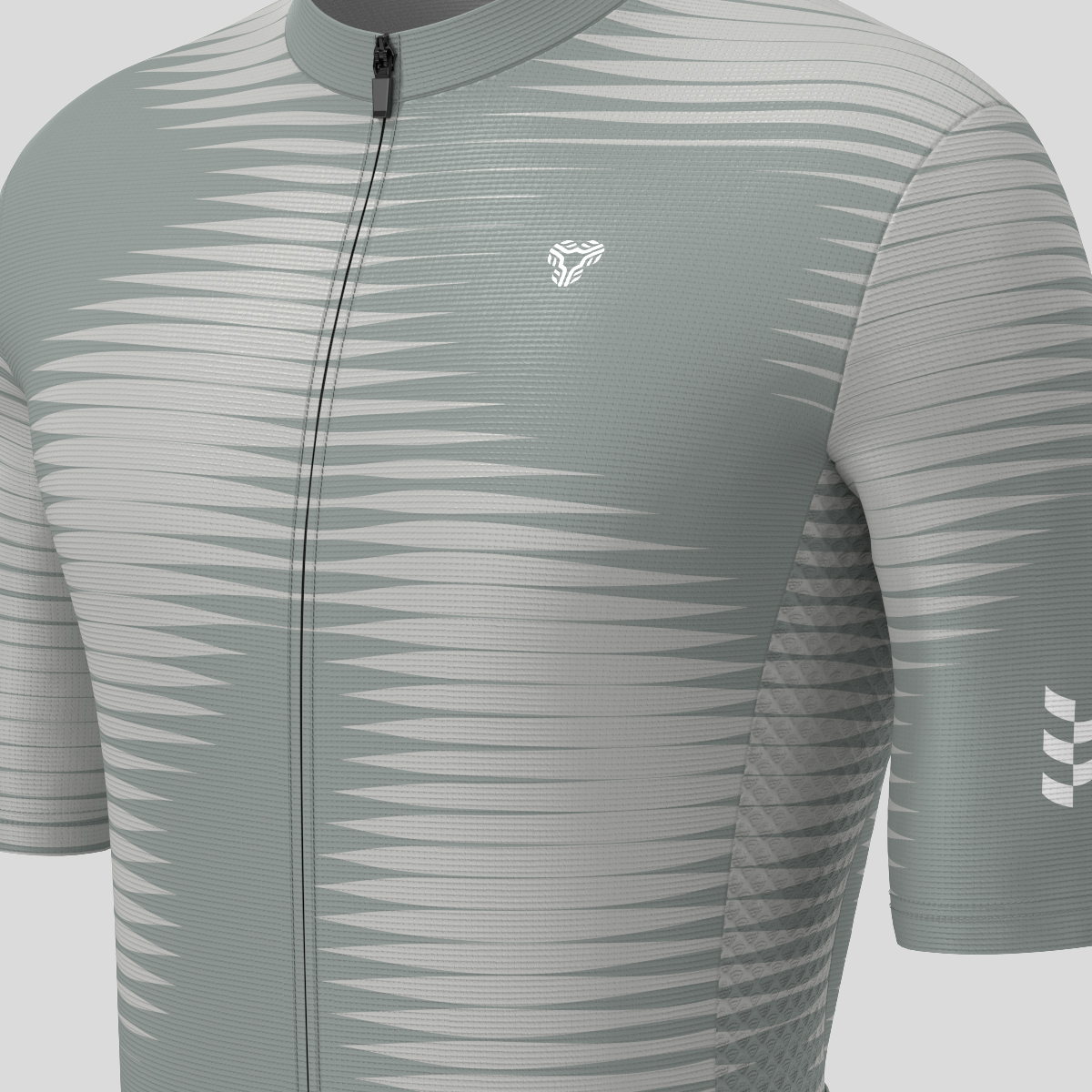 Men's Motivate Pro Stripes Cycling Jersey - Slate Gray