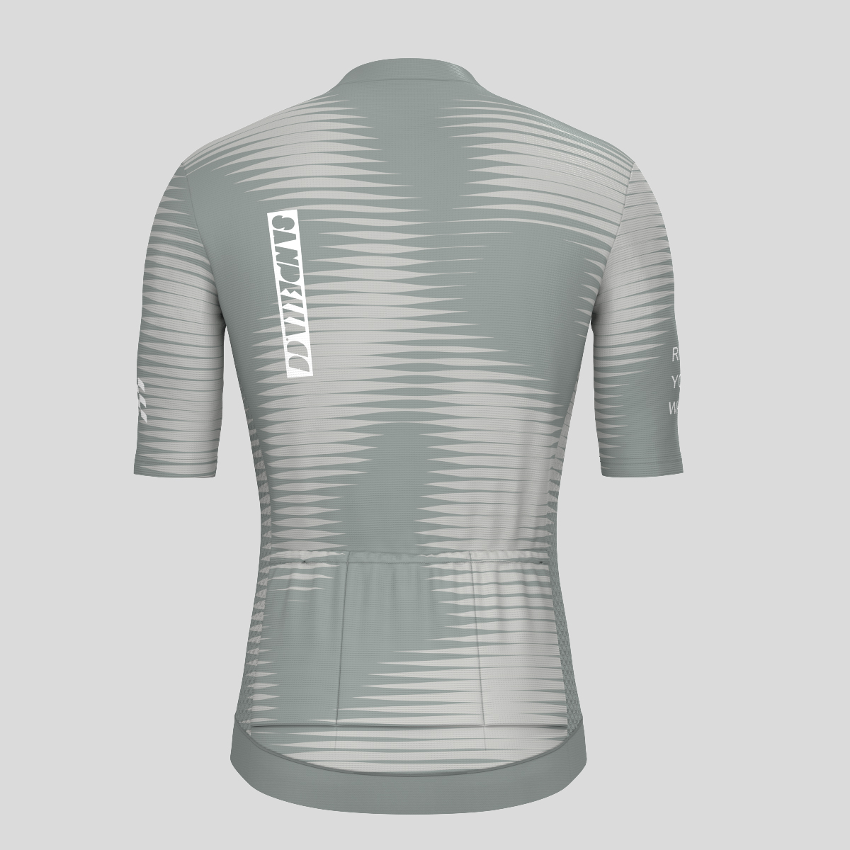 Men's Motivate Pro Stripes Cycling Jersey - Slate Gray
