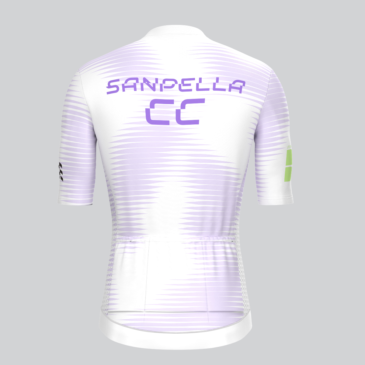 Motivate Pro Stripes Men's Cycling Jersey - White/Light Purple
