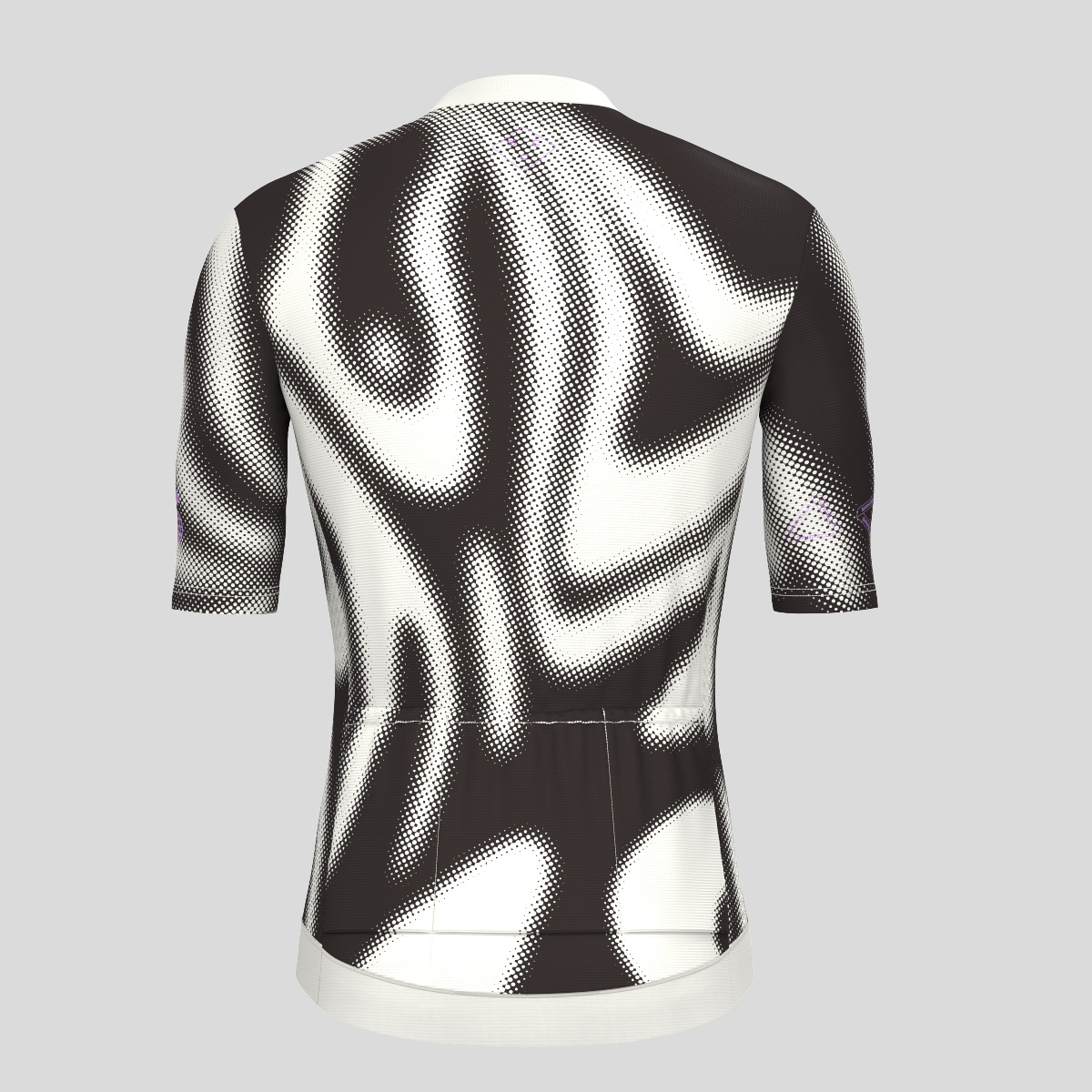 Men's Motivate Gradient dots Cycling jersey - Off white/Black/Purple