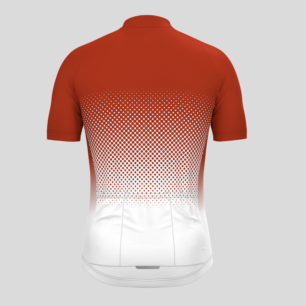 Polka Dot Gradient Men's Cycling Jersey - Brick