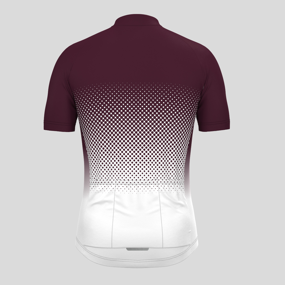 Polka Dot Gradient Men's Cycling Jersey - Burgundy