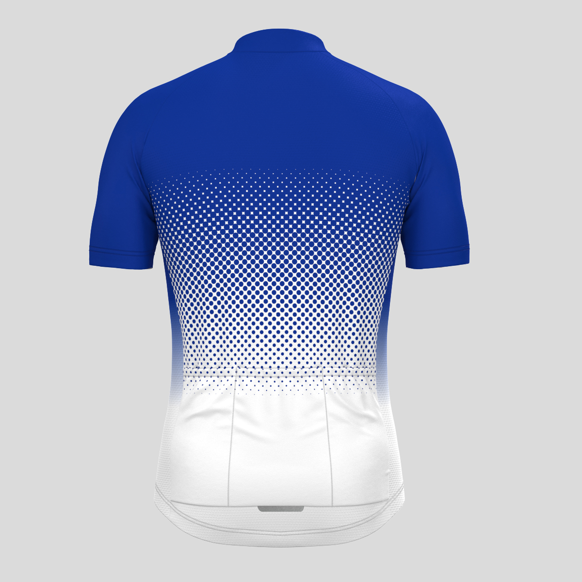 Polka Dot Gradient Men's Cycling Jersey - Racing Blue