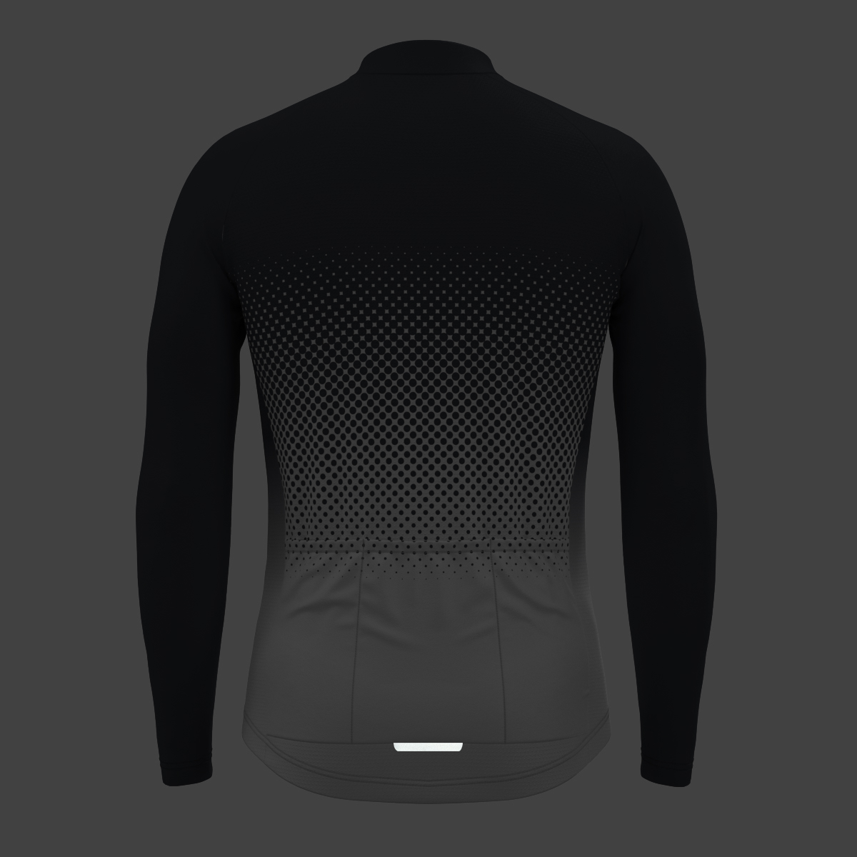 Polka Dot Gradient Men's LS Cycling Jersey - Graphite