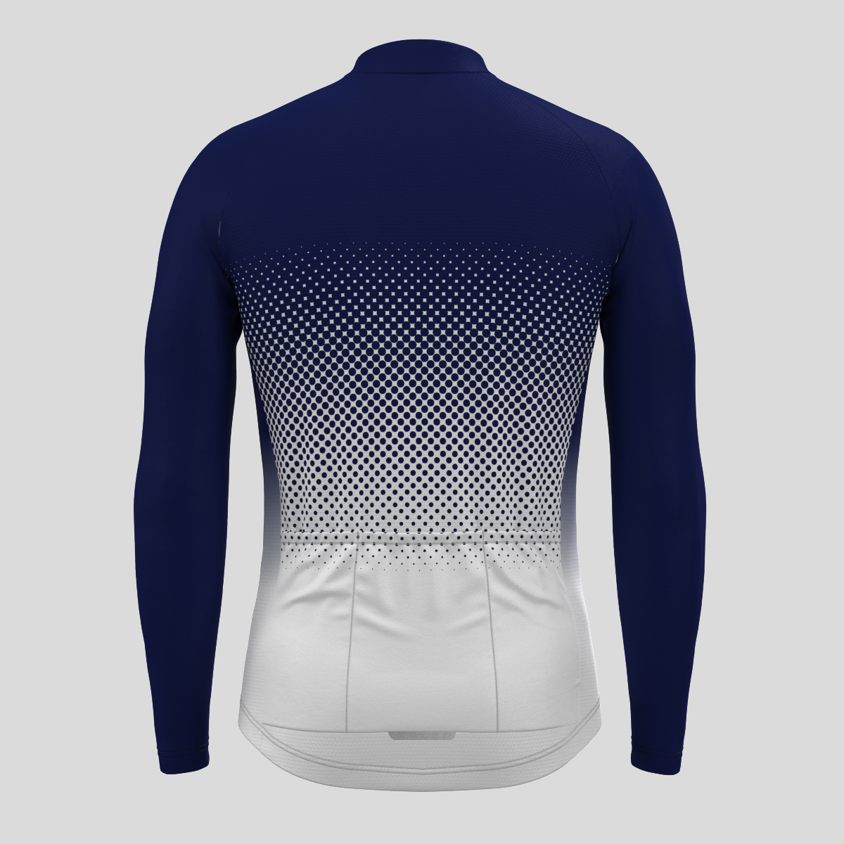 Polka Dot Gradient Men's LS Cycling Jersey - Ink 