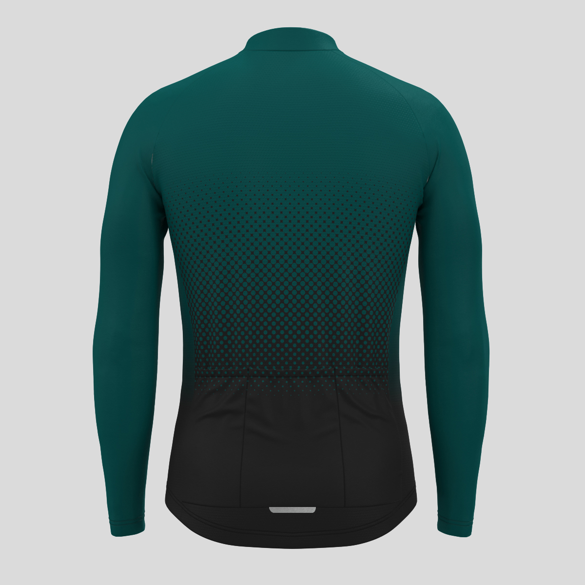 Polka Dot Gradient Men's LS Cycling Jersey - Midnight
