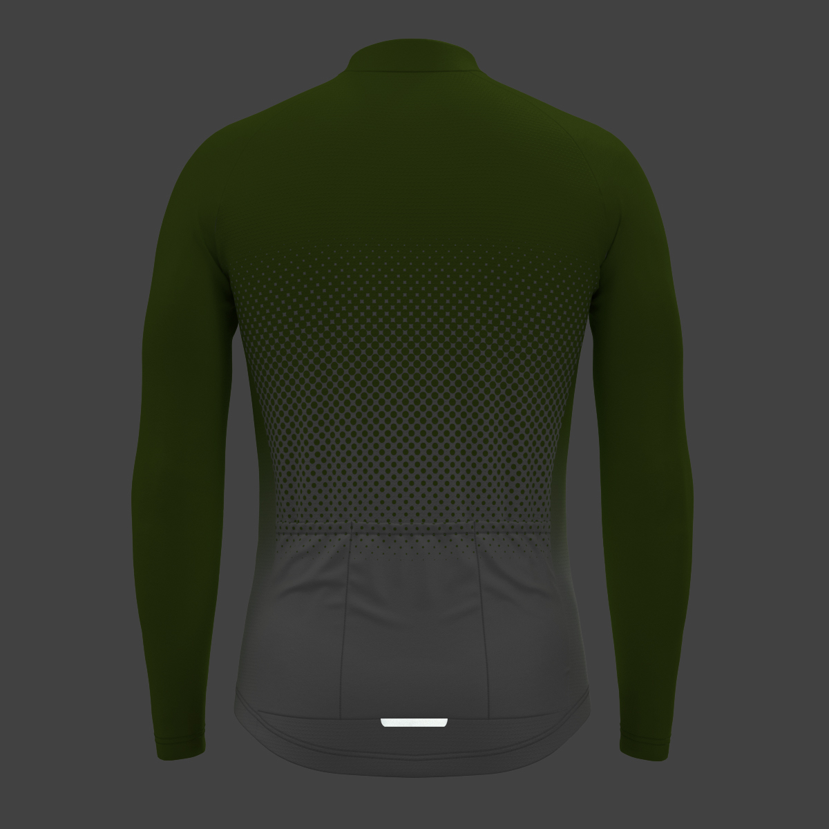 Polka Dot Gradient Men's LS Cycling Jersey - Wasabi