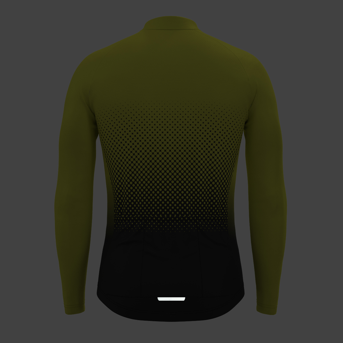 Polka Dot Gradient Men's LS Cycling Jersey - Yellow