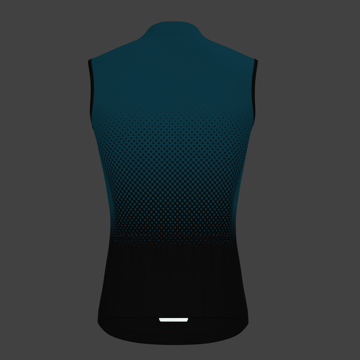 Polka Dot Gradient Men's Sleeveless Cycling Jersey - Blue