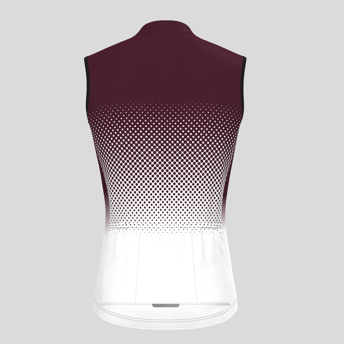 Polka Dot Gradient Men's Sleeveless Cycling Jersey - Burgundy