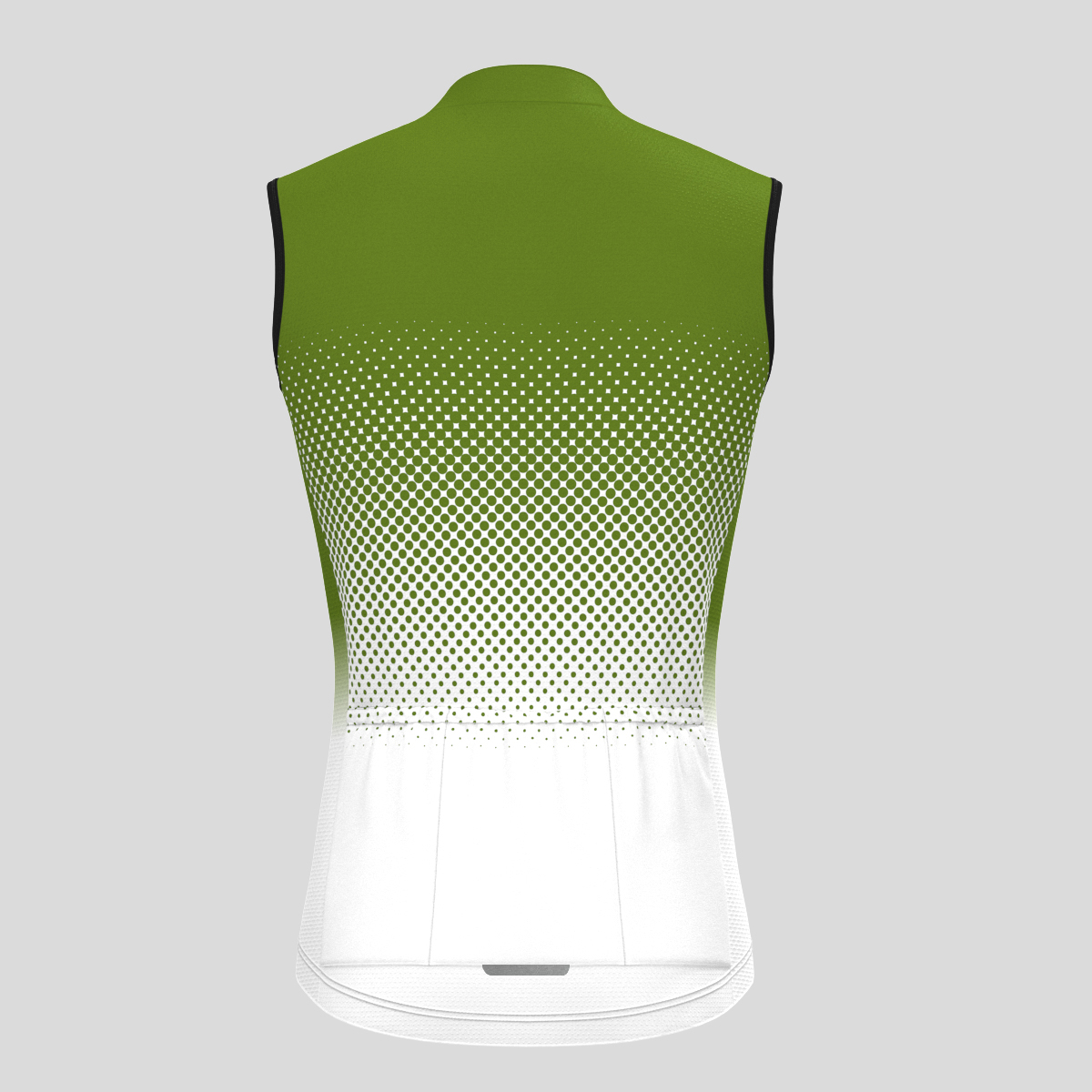 Polka Dot Gradient Men's Sleeveless Cycling Jersey - Forest